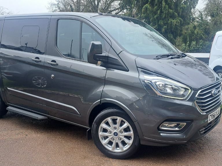 Compare Ford Tourneo Custom 2.0 Ecoblue 130Ps Low Roof 8 Seater Titanium CY68KJU Grey