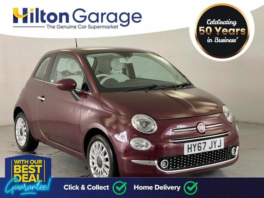 Compare Fiat 500 1.2 Lounge 69 Bhp HY67JYJ Red