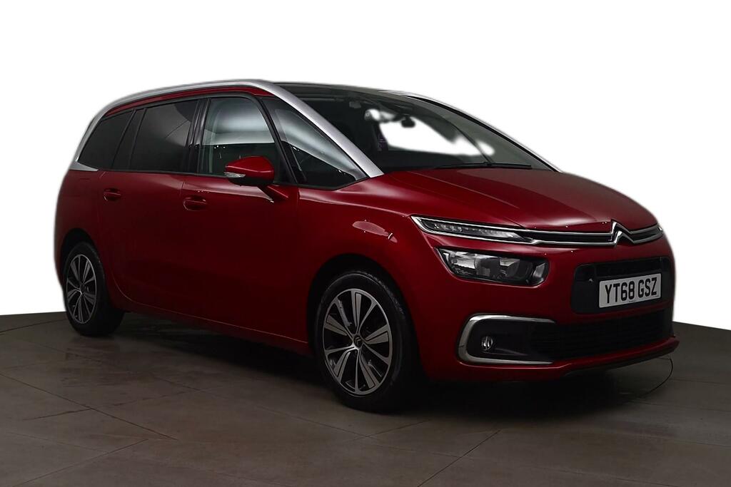 Compare Citroen C4 Grand Bluehdi Flair Ss Eat6 YT68GSZ Red