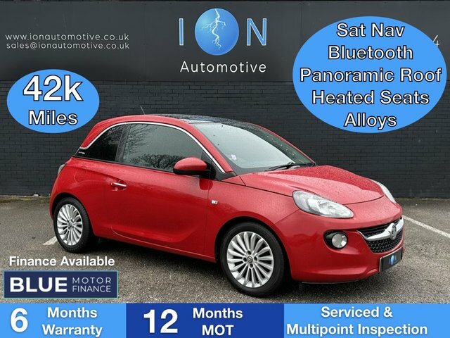 Compare Vauxhall Adam 1.4 Glam Pan Roof, Heated Seats And Wheel ND13FGK Red