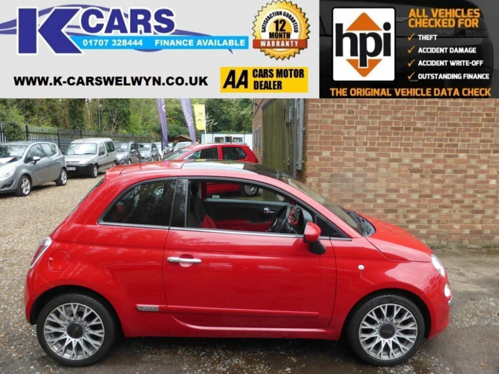 Compare Fiat 500 1.2 Lounge Euro 6 Ss FY14DZU Red