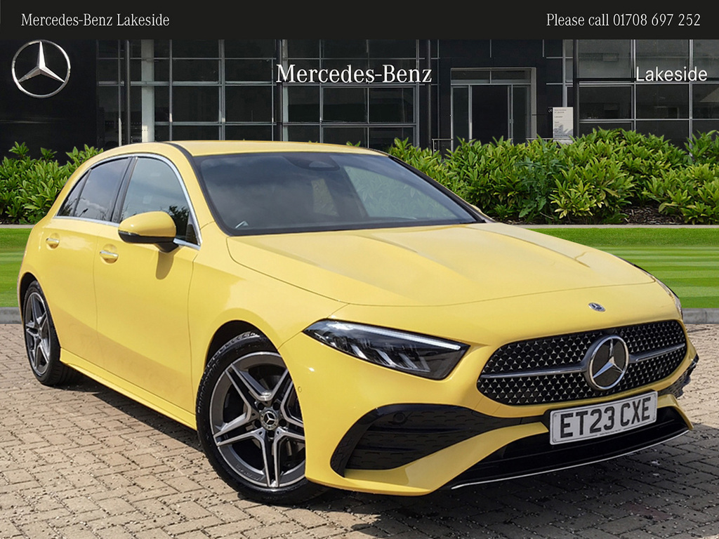 Compare Mercedes-Benz A Class A180 Amg Line Premium ET23CXE Yellow