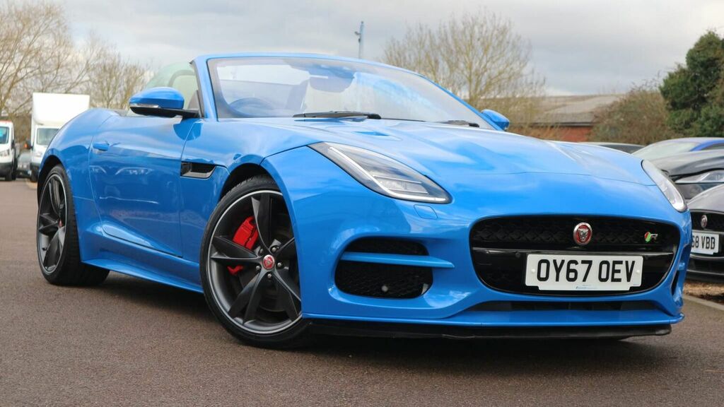 Compare Jaguar F-Type Convertible 5.0 V8 R Awd Euro 6 Ss 20 OY67OEV Blue
