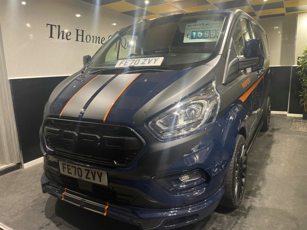 Compare Ford Transit Custom 280 Limited Ecoblue Euro 6 Full M-sport Pack FE70ZVY Blue