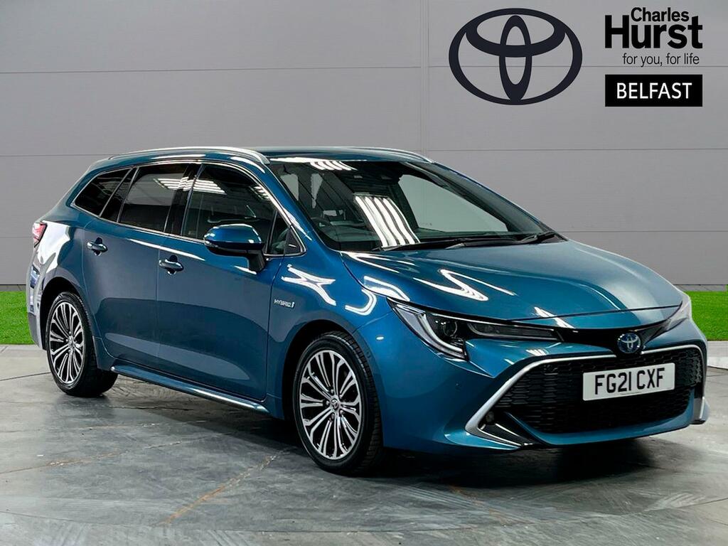 Compare Toyota Corolla 1.8 Vvt-i Hybrid Excel Cvt FG21CXF Blue