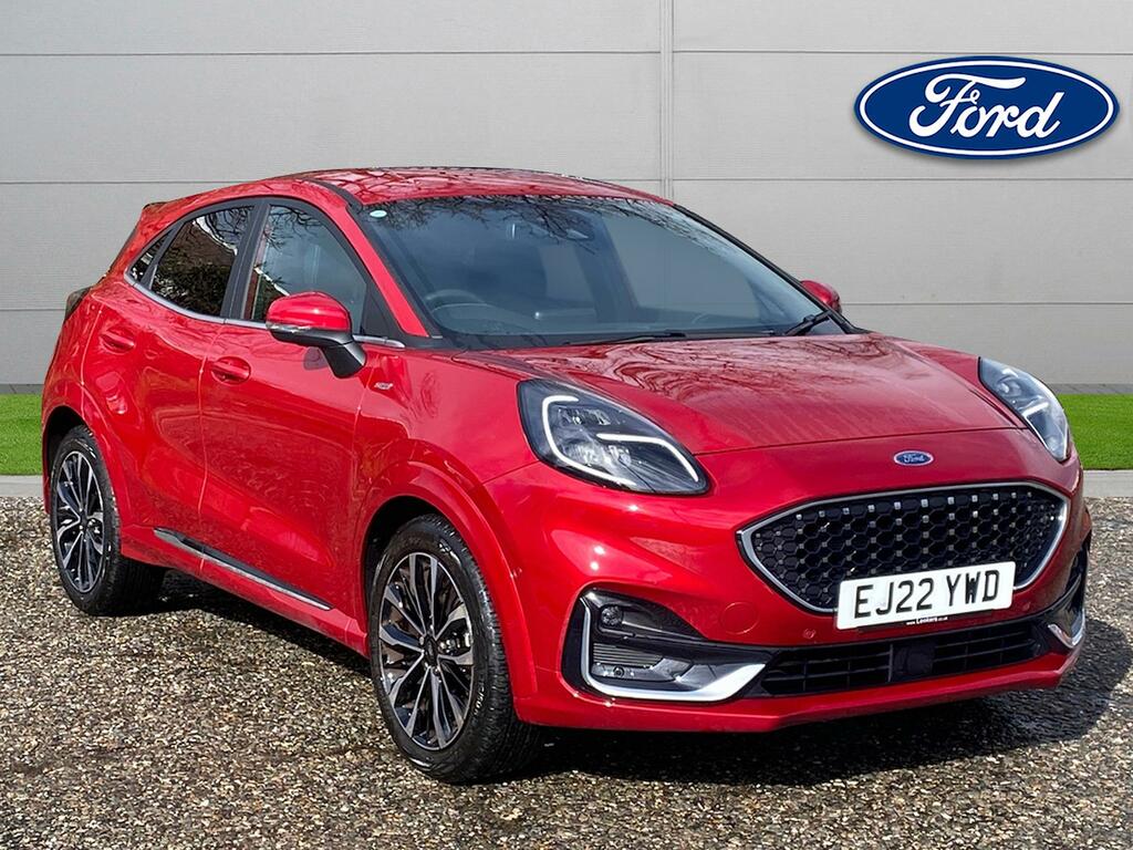 Compare Ford Puma 1.0 Ecoboost Hybrid Mhev 155 St-line Vignale EJ22YWD Red