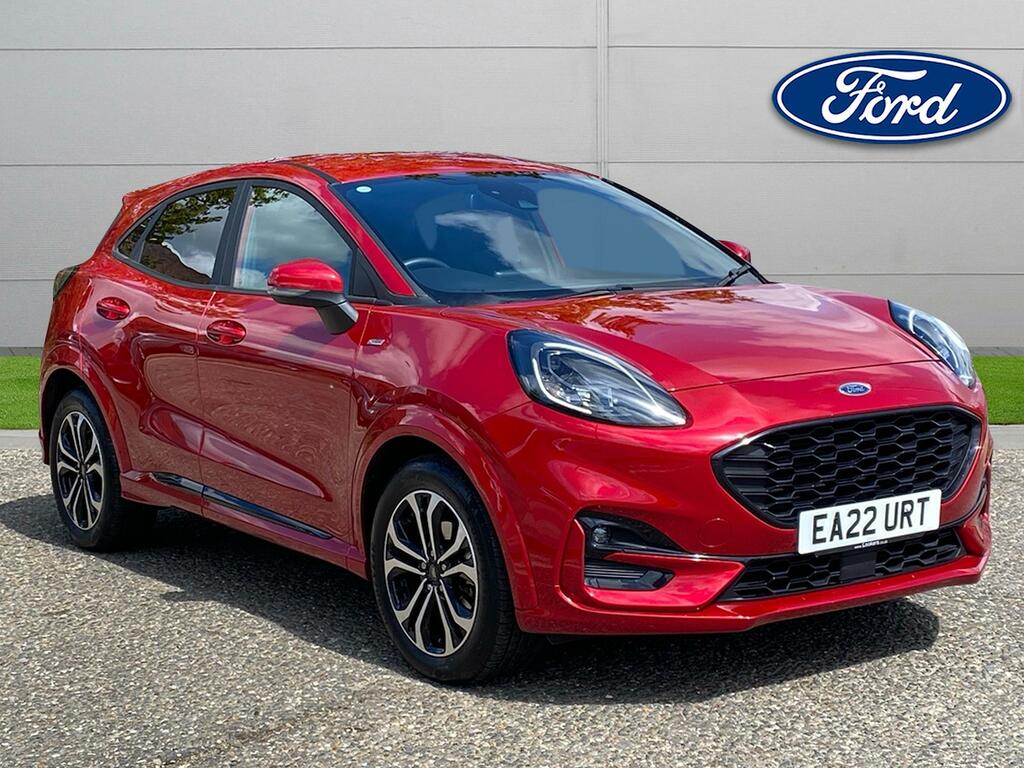 Compare Ford Puma 1.0 Ecoboost Hybrid Mhev St-line EA22URT Red