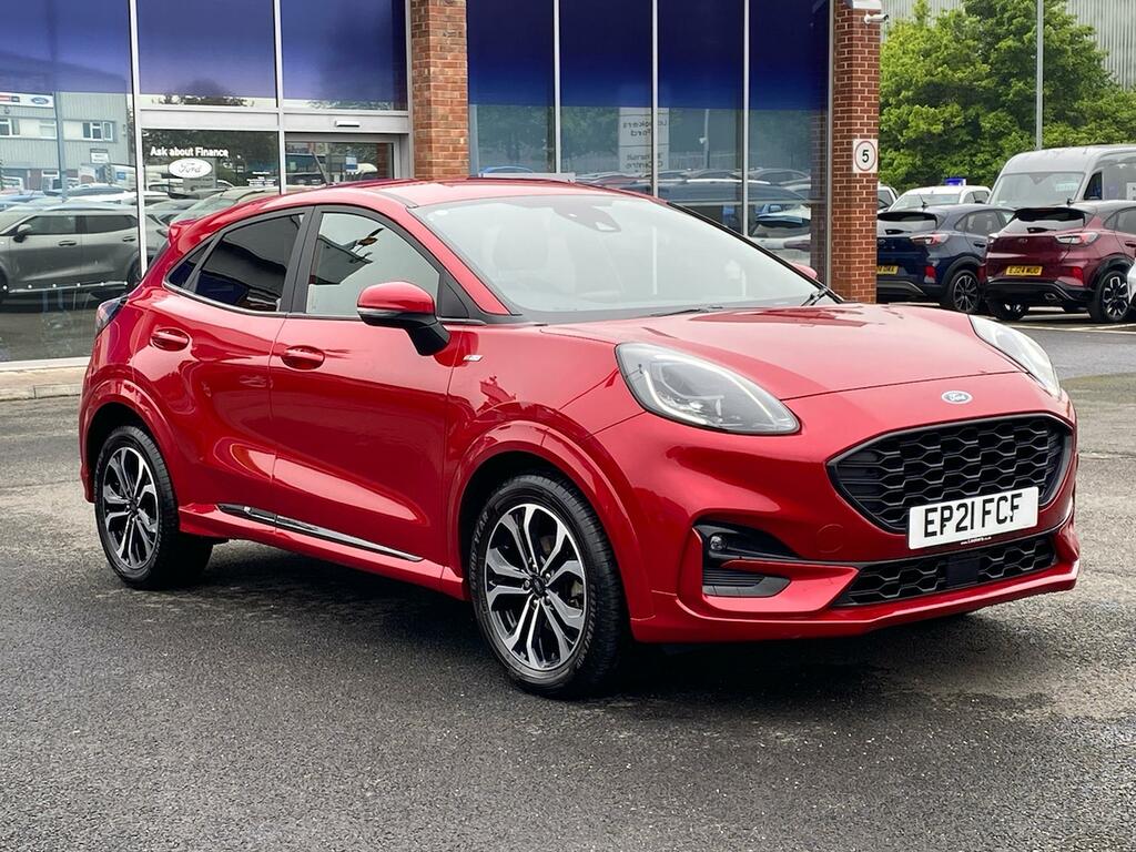 Compare Ford Puma 1.0 Ecoboost Hybrid Mhev St-line EP21FCF Red
