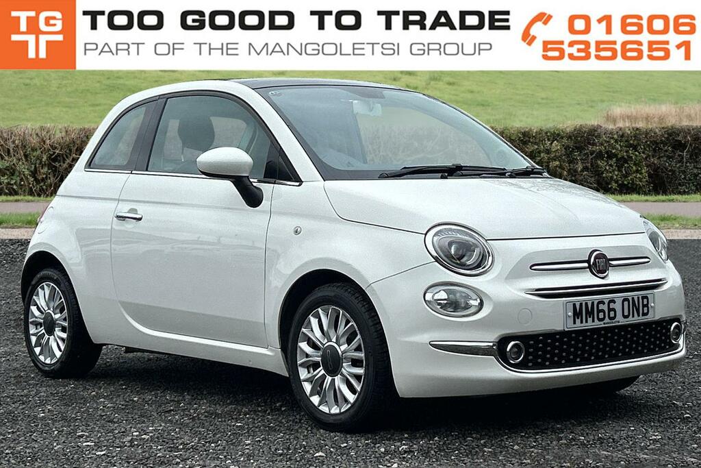 Compare Fiat 500 1.2 Lounge Euro 6 Ss MM66ONB White