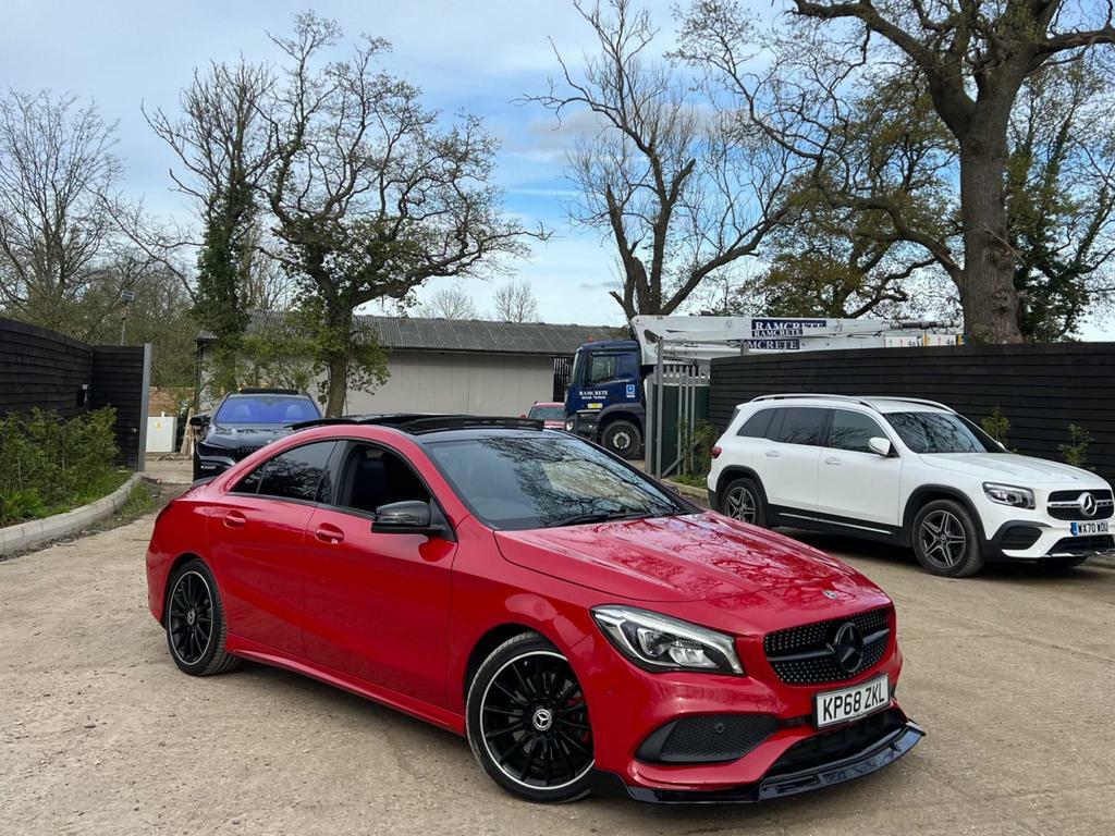 Compare Mercedes-Benz CLA Class 2.1 Cla220d Amg Line Night Edition Plus Coupe 7G KP68ZKL Red