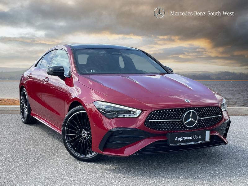 Compare Mercedes-Benz CLA Class Saloon KW73SLZ Red