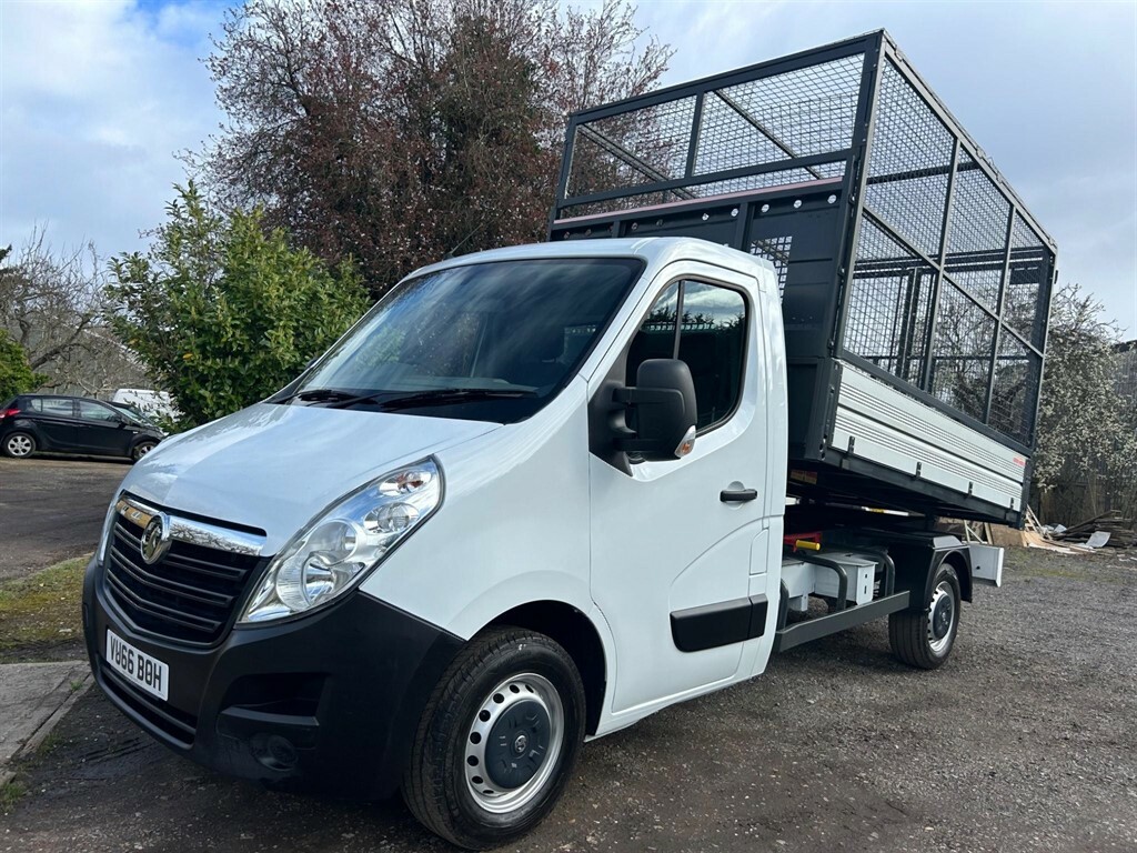 Vauxhall Movano 2.3L 2.3Cdti 125Bhp Caged Tipper White #1