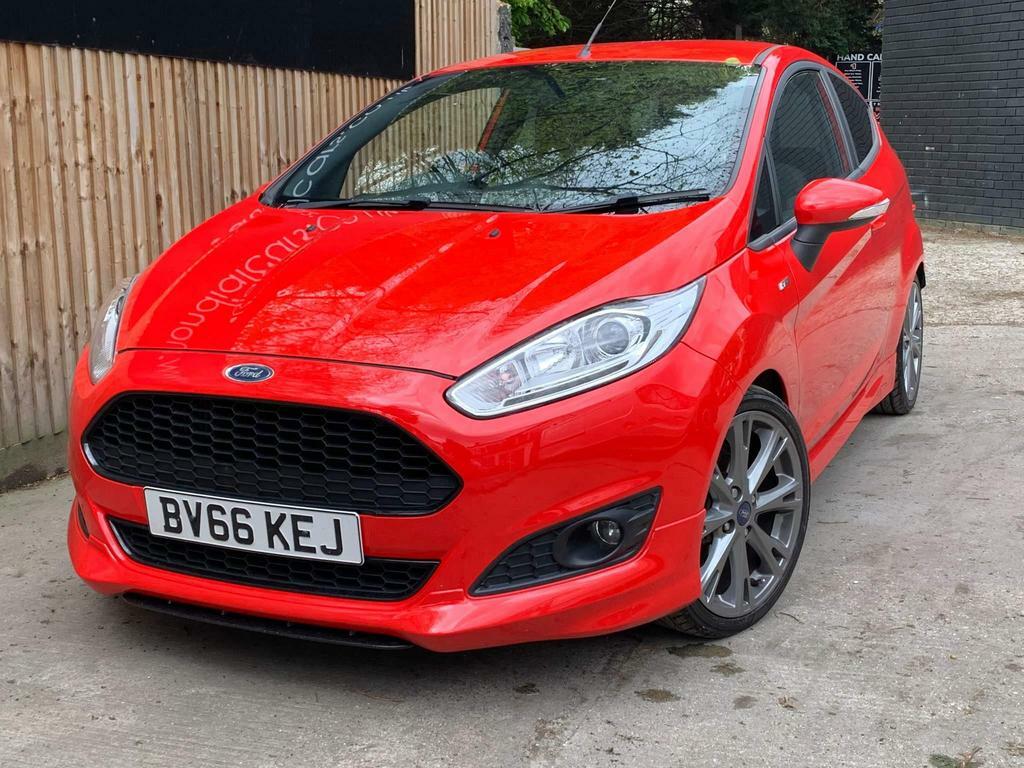 Compare Ford Fiesta 1.0T Ecoboost St-line Euro 6 Ss BV66KEJ Red