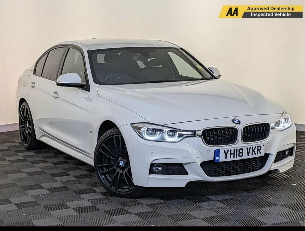 Compare BMW 3 Series 2.0 330E M Sport Saloon 2018 YH18VKR White