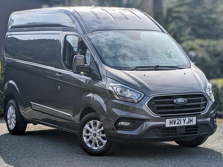 Compare Ford Transit Custom 2.0 Ecoblue Hybrid 170Ps High Roof Limited Van HV21YJH Grey