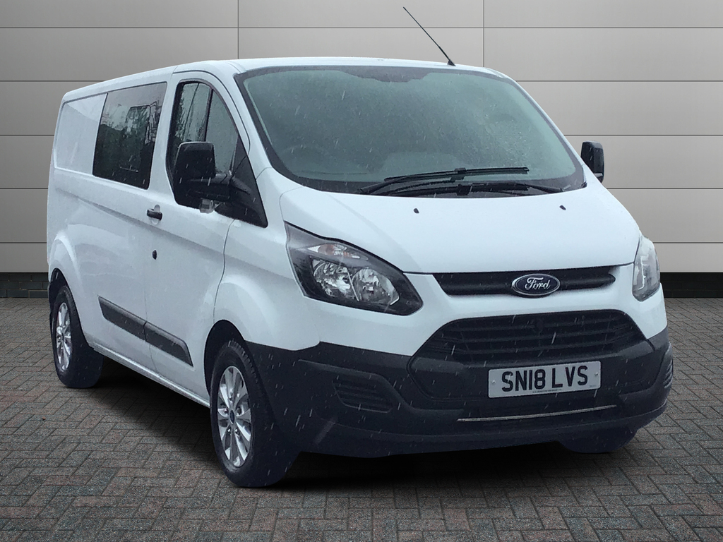 Ford Transit Custom 2.0 Tdci 130Ps Low Roof Limited Van Double Cab White #1