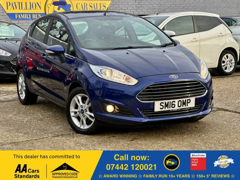 Compare Ford Fiesta 1.0T Ecoboost Zetec Euro 6 Ss SM16OMP Blue