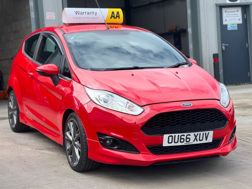Compare Ford Fiesta 1.0T Ecoboost St-line Euro 6 Ss OU66XUV Red