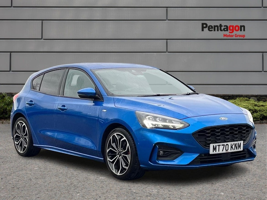 Compare Ford Focus 1.0T Ecoboost Mhev St Line X Edition Hatchback MT70KNM Blue