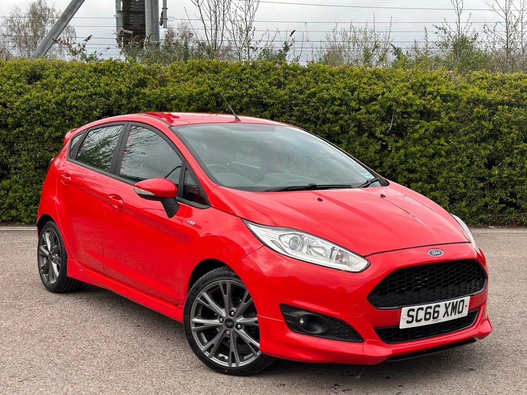 Compare Ford Fiesta 1.0T Ecoboost St-line Euro 6 Ss SC66XMO Red