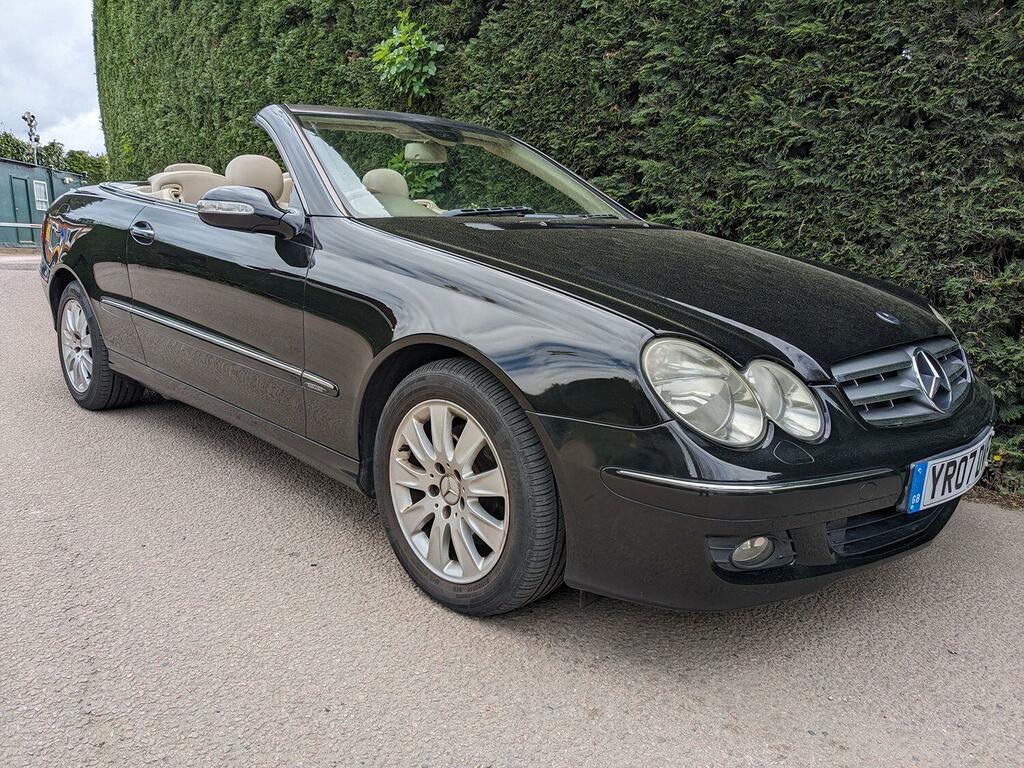 Compare Mercedes-Benz CLK Convertible 1.8 Clk200 Kompressor Elegance 2007 YR07DVF Black