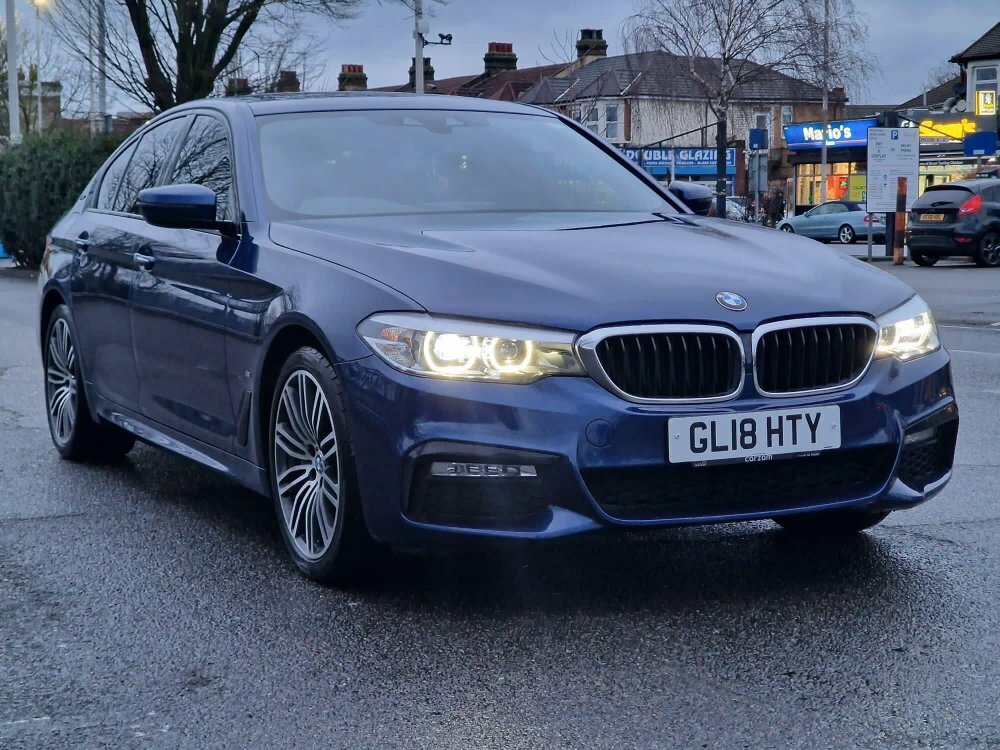 Compare BMW 5 Series 2.0 530E 9.2Kwh M Sport Euro 6 Ss GL18HTY Blue