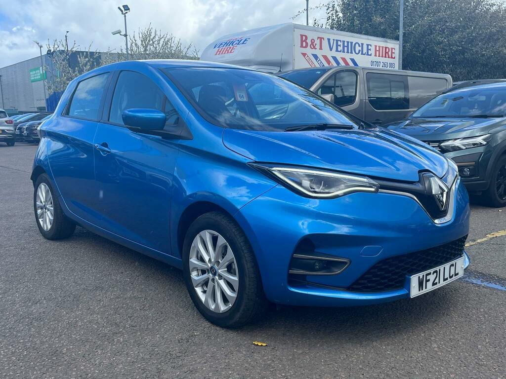 Compare Renault Zoe Renault Zoe 80Kw I Iconic R110 50Kwh WF21LCL Blue