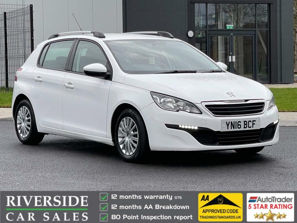 Compare Peugeot 308 1.6 Bluehdi Active Euro 6 Ss YN16BGF White