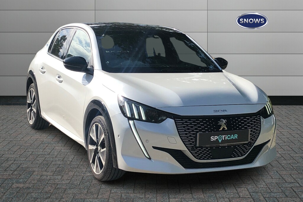 Compare Peugeot e-208 50Kwh Gt Premium 7Kw Charger HN72ZLU White