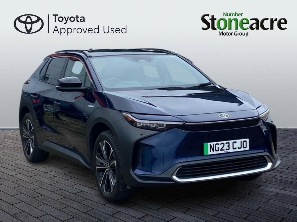 Compare Toyota bZ4X 160Kw Premiere Edition 71.4Kwh NG23CJO Blue