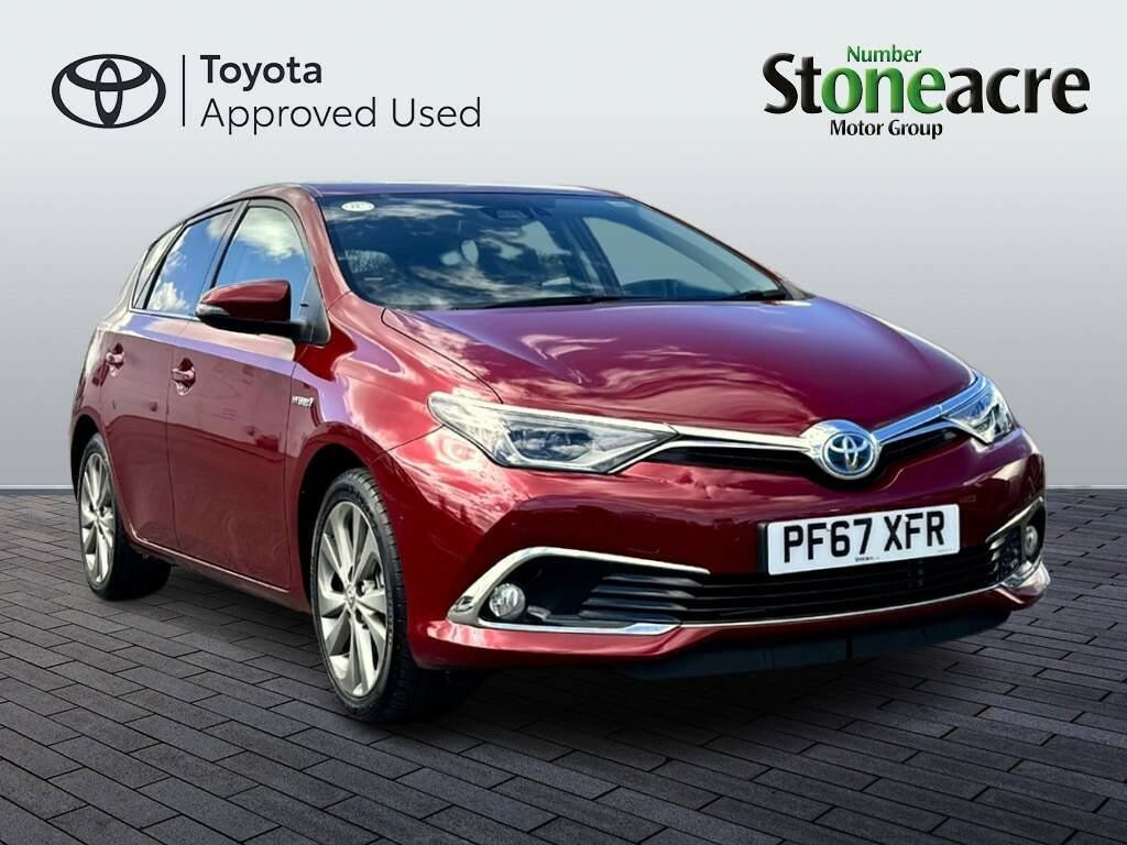 Compare Toyota Auris 1.8 Vvt-h Excel Cvt Euro 6 Ss PF67XFR Red
