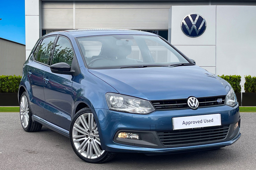 Compare Volkswagen Polo 1.4 Tsi Bluegt Act 150Ps 5Dr, Rear Parking Sensors KW66DXM Blue