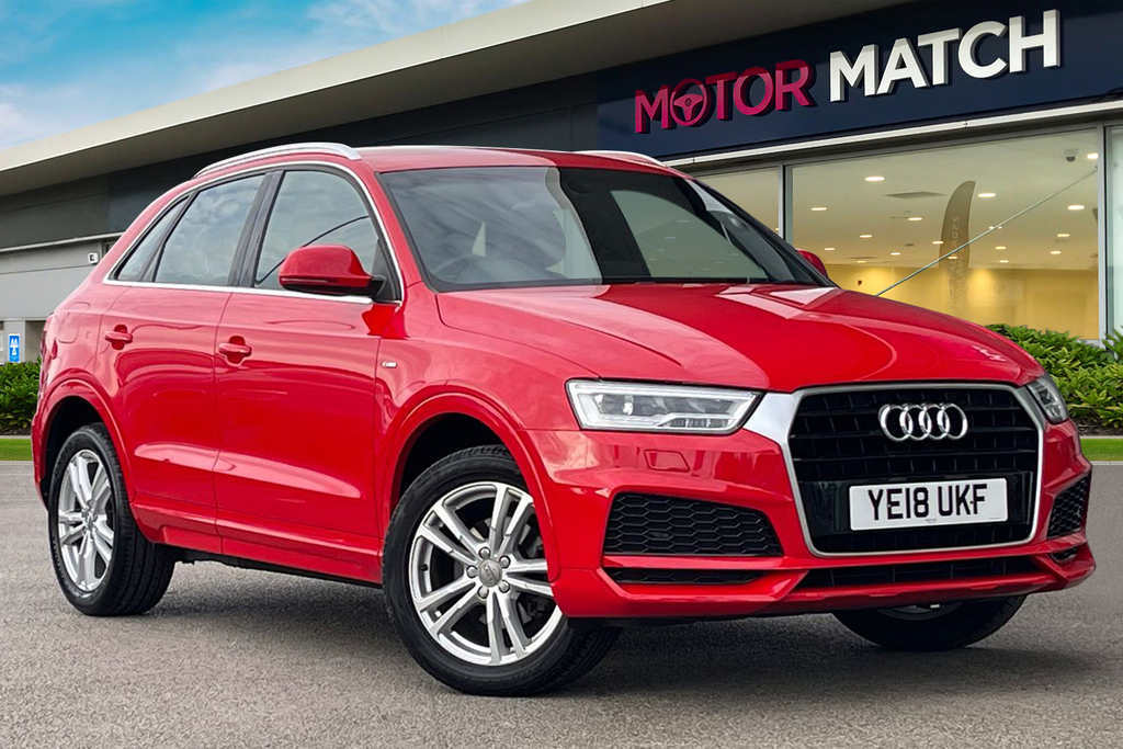 Compare Audi Q3 1.4 Tfsi Cod S Line Edition S Tronic Euro 6 Ss YE18UKF Red