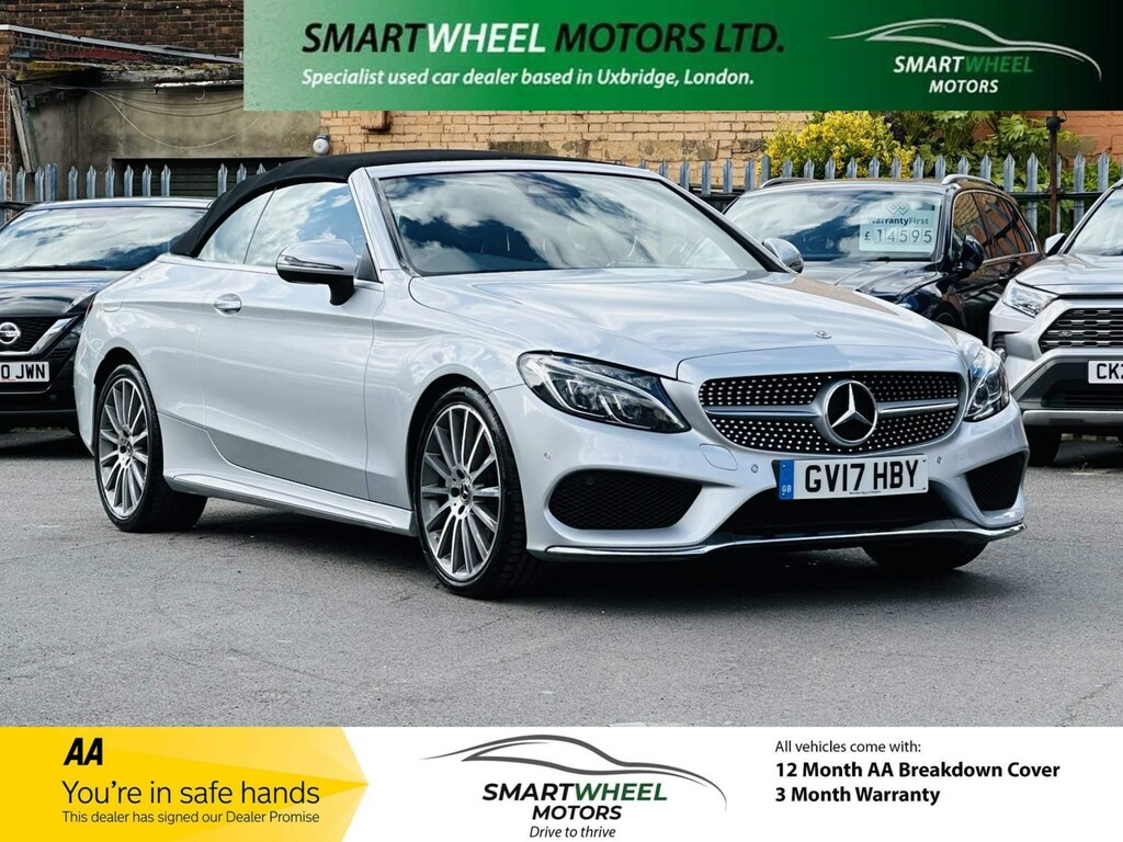 Compare Mercedes-Benz C Class 2.1 C220d Amg Line Cabriolet G-tronic Euro 6 Ss GV17HBY Silver