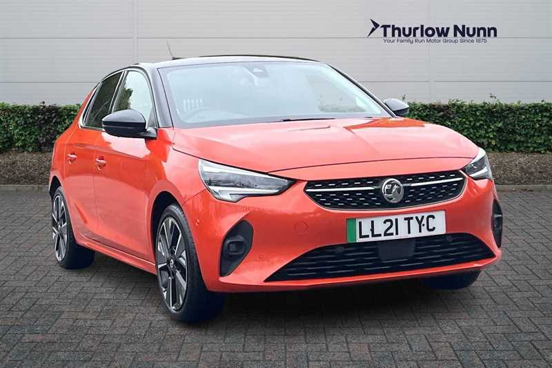 Compare Vauxhall Corsa-e 50Kwh Elite Nav Hatchback 7.4Kw LL21TYC Orange