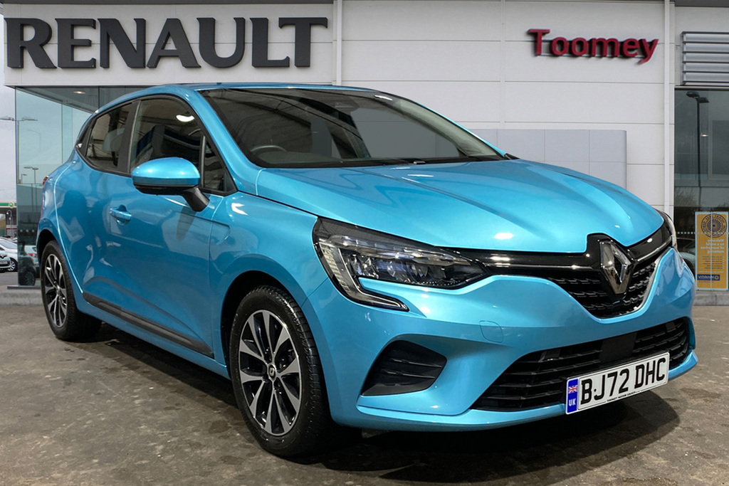 Compare Renault Clio 1.6 E Tech Iconic Edition Hatchback Hyb BJ72DHC Blue