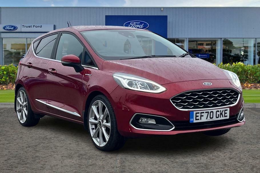 Compare Ford Fiesta 1.0 Ecoboost Hybrid Mhev 155 Vignale Edition 5Dr- EF70GKE Red