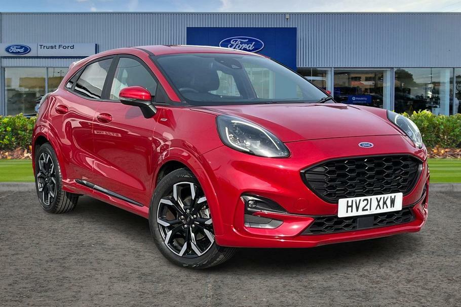 Compare Ford Puma 1.0 Ecoboost Hybrid Mhev 155 St-line X HV21XKW Red