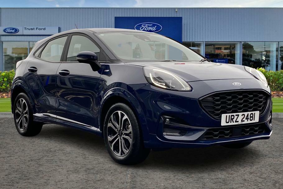 Compare Ford Puma 1.0 Ecoboost Hybrid Mhev St-line Dct URZ2481 Blue