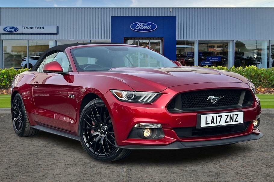 Compare Ford Mustang Convertible 5.0 V8 Gt LA17ZNZ Red