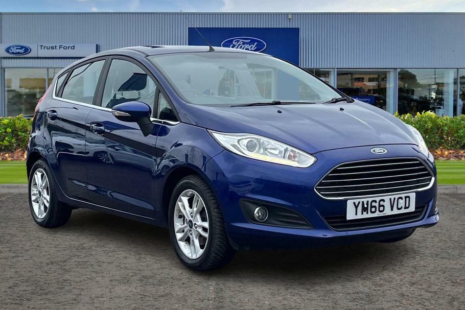 Compare Ford Fiesta 1.0 Ecoboost Zetec 5Dr- With Satellite Navigation YM66VCD Blue