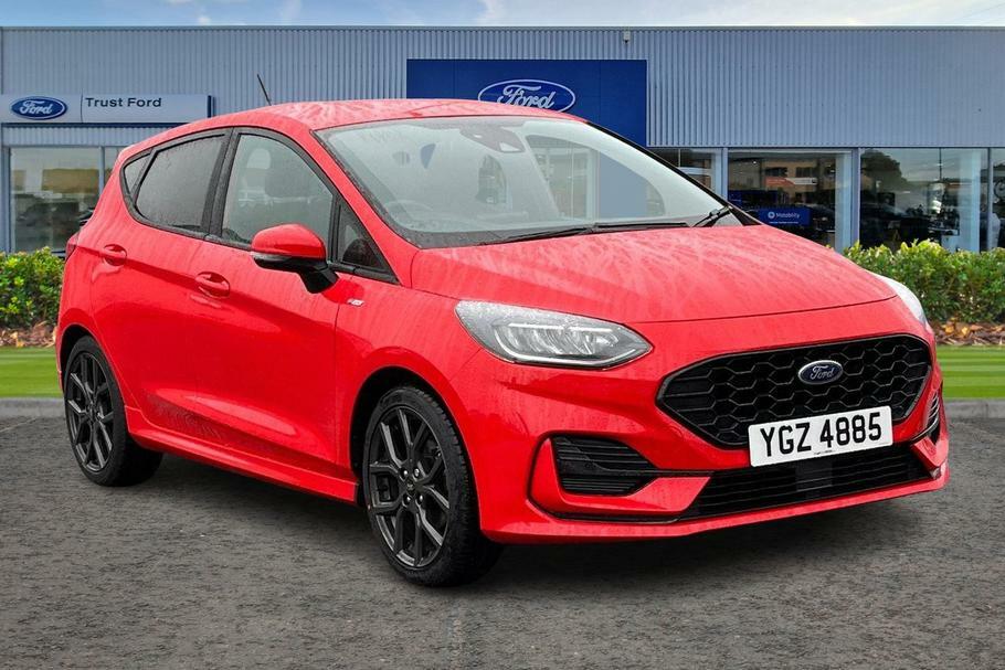 Compare Ford Fiesta St-line YGZ4885 Red