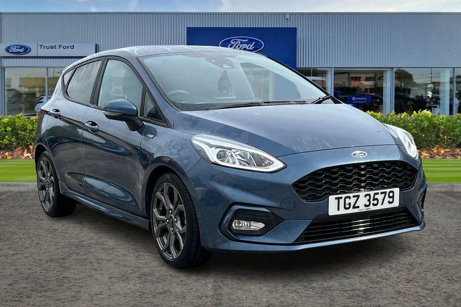 Compare Ford Fiesta 1.0 Ecoboost Hybrid Mhev 125 St-line Edition 5Dr- TGZ3579 Blue