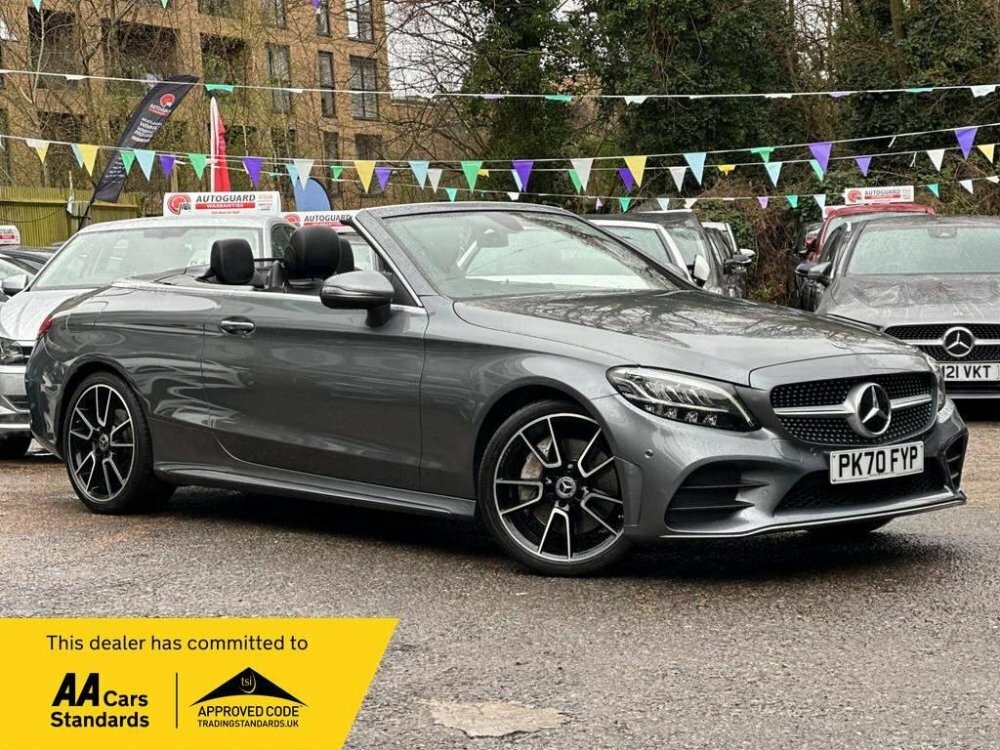 Compare Mercedes-Benz C Class 2.0 C300 Amg Line Cabriolet G-tronic Euro 6 Ss PK70FYP Grey