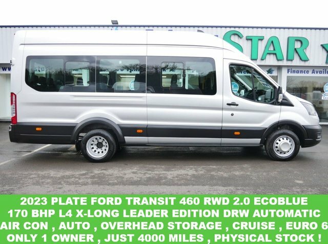 Compare Ford Transit Custom 460 Rwd 2.0 Ebl 170 Bhp L4 Xlwb 17 Seate WO23JYJ Silver