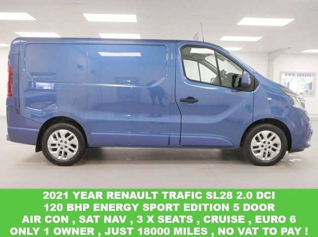 Compare Renault Trafic Sl28 2.0 Dci 120 Bhp Energy Sport Sat Nav No V KE70UXA Blue