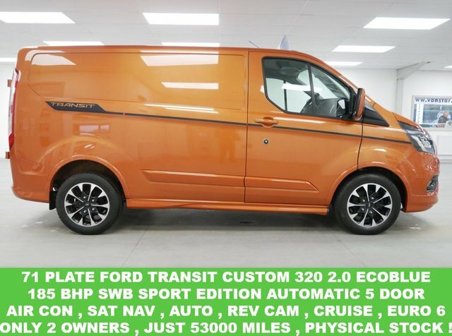Compare Ford Transit Custom 320 2.0 Ebl 185 Bhp Swb Sport Edition ST71HKP Orange