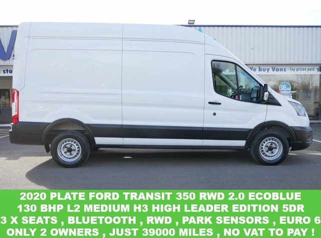Compare Ford Transit Custom 350 Rwd 2.0 Ebl 130 Bhp L2 Medium H3 High Roof N BK20TXH White