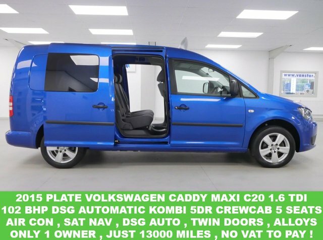 Volkswagen Caddy C20 1.6 Tdi 102 Bhp Dsg Kombi 5 Seater No V Blue #1