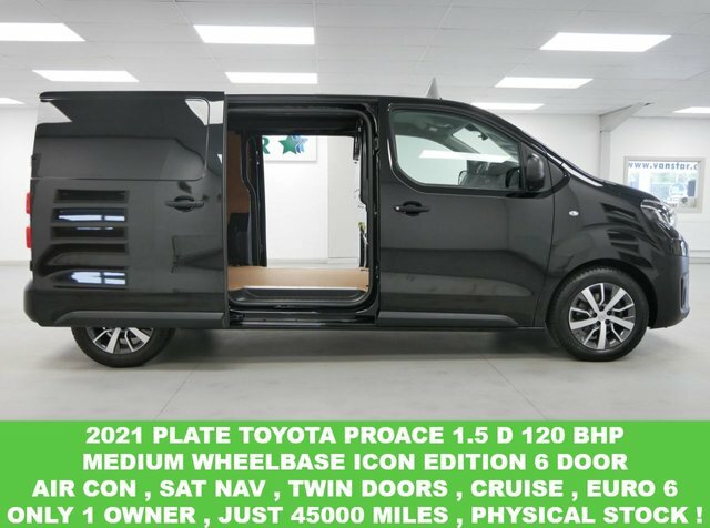 Toyota PROACE 1.5 D 120 Bhp Medium Icon Edition 6Dr Sat Nav Black #1